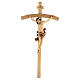 Crucifix with curved cross burnished three colours Leonardo s1