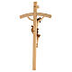 Crucifix with curved cross burnished three colours Leonardo s5