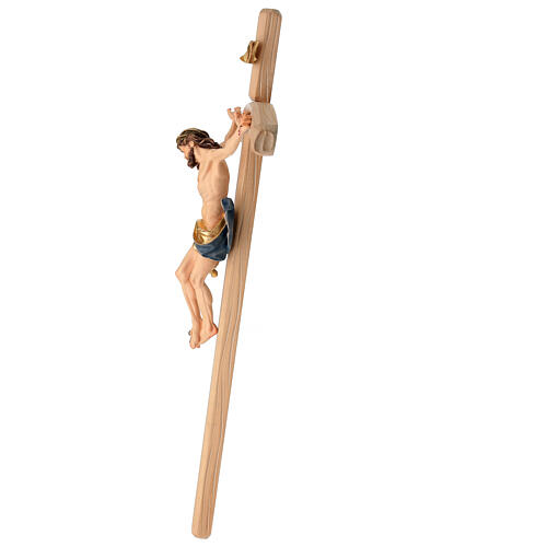 Kruzifix Mod. Leonardo kurven Kreuz bemalten Holz 7