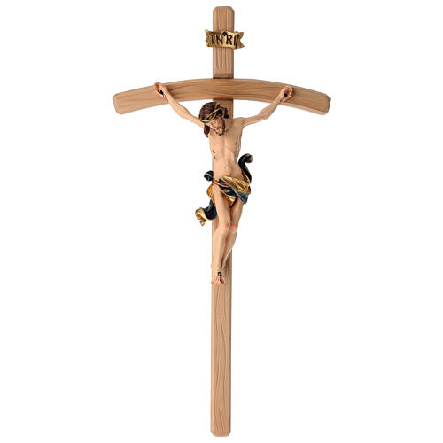 Crucifijo cuerpo Cristo coloreado modelo Leonardo y cruz curva 1
