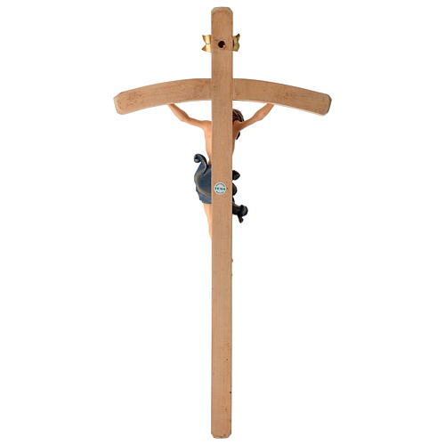 Crucifix corps Christ coloré modèle Léonard et croix courbée 9