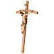 Crucifix corps Christ coloré modèle Léonard et croix courbée s5