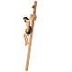 Crucifix corps Christ coloré modèle Léonard et croix courbée s7