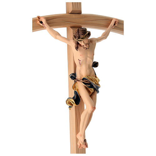 Crucifixo corpo Cristo corado modelo Leonardo e cruz curva 6