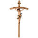 Crucifixo corpo Cristo corado modelo Leonardo e cruz curva s1