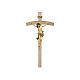 Crucifix curved cross Christ's body finished in antique pure gold Leonardo model s1