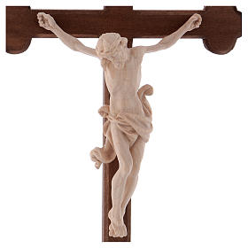 Cristo Leonardo natural y cruz bruñida barroca