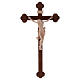 Christ Léonard naturel et croix brunie baroque s1