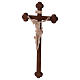 Christ Léonard naturel et croix brunie baroque s3