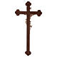 Christ Léonard naturel et croix brunie baroque s5