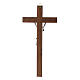 Modernes Kruzifix aus Nussbaumholz und Corpus Christi aus Metall 21 cm s3