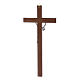 Crucifix moderne en bois de noyer et corps argenté 25 cm s3