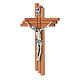 Modernes Kruzifix Birnbaumholz Christus Metall 16cm s4