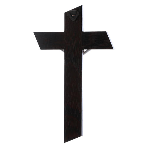 Kruzifix Oliven- und Wenge Holz versilberten Christus 16cm 3