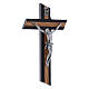 Crucifixo moderno wenge e oliveira 16 cm s2