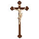 Leonardo crucifix with Baroque cross burnished in colourless wax and gold thread s1