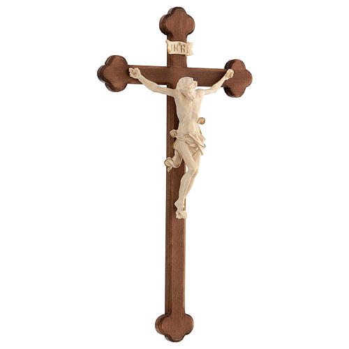 Crucifix Léonard croix baroque brunie cire fil or 3