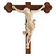 Crucifixo Leonardo cruz barroca brunida cera fio ouro s2