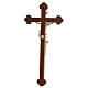 Crucifixo Leonardo cruz barroca brunida cera fio ouro s5