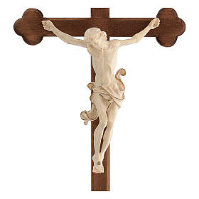 Leonardo crucifix with Baroque cross burnished in colourless wax and gold thread