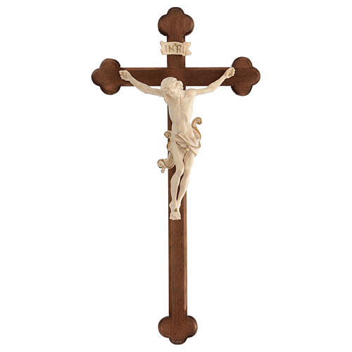 Leonardo crucifix with Baroque cross burnished in colourless wax and gold thread 1