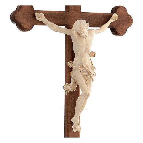 Leonardo crucifix with Baroque cross burnished in colourless wax and gold thread 4