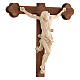 Leonardo crucifix with Baroque cross burnished in colourless wax and gold thread s4