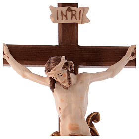 Kruzifix Mod. Leonardo braunfarbig mit barocken Kreuz