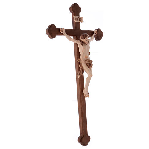Crucifixo Leonardo cruz brunida barroca brunido 3 tons 4