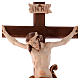 Crucifixo Leonardo cruz brunida barroca brunido 3 tons s2