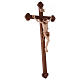 Crucifixo Leonardo cruz brunida barroca brunido 3 tons s4