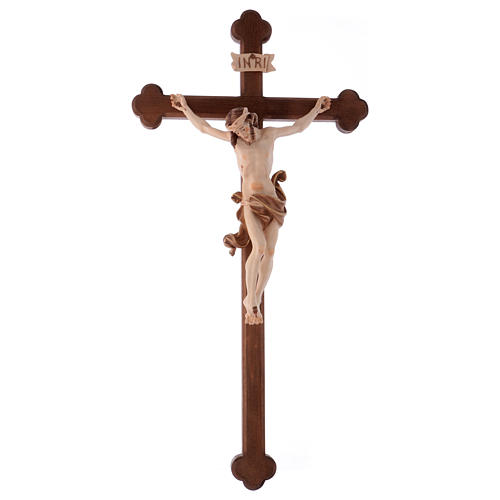 Leonardo crucifix with Baroque cross burnished in 3 colours 1