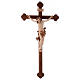 Leonardo crucifix with Baroque cross burnished in 3 colours s1