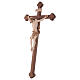 Leonardo crucifix with Baroque cross burnished in 3 colours s3