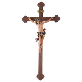 Crucifijo coloreado Leonardo cruz barroca bruñida
