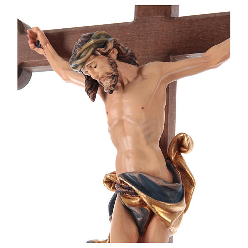 Crucifijo coloreado Leonardo cruz barroca bruñida 2