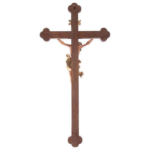 Crucifix coloré Léonard croix baroque brunie 6