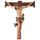 Crucifix coloré Léonard croix baroque brunie s3