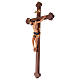 Crucifix coloré Léonard croix baroque brunie s4