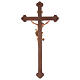Crucifix coloré Léonard croix baroque brunie s6