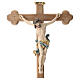 Crucifixo Leonardo ouro maciço antigo cruz barroca brunida s3