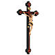 Crucifijo coloreado Leonardo cruz envejecida barroca s3