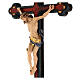 Crucifix coloré Léonard croix vieillie baroque s4