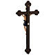 Crucifixo corado Leonardo cruz antiquada barroca s6