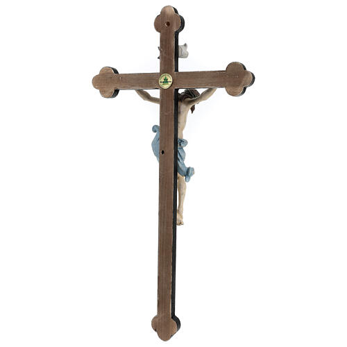 Kruzifix Mod. Leonardo bemalten Grödnertal Holz Barock Stil antikisiert 7