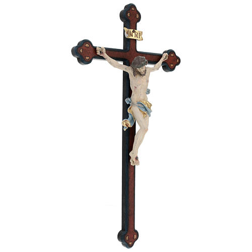 Crucifix Léonard or massif croix baroque vieillie 5