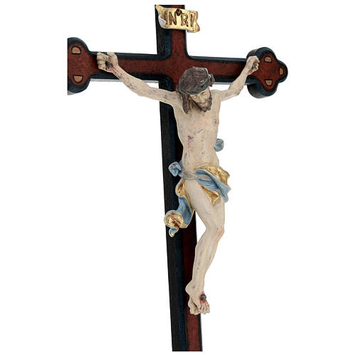 Crucifix Léonard or massif croix baroque vieillie 6