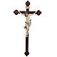 Crucifix Léonard or massif croix baroque vieillie s1