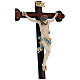 Crucifix Léonard or massif croix baroque vieillie s6