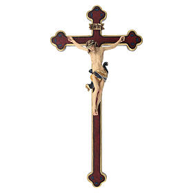 Crucifijo coloreado Leonardo cruz oro barroca